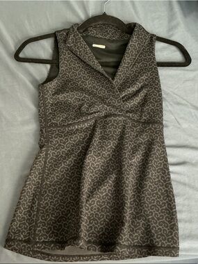 lululemon athletica Brown Patterned Sleeveless Tank Top